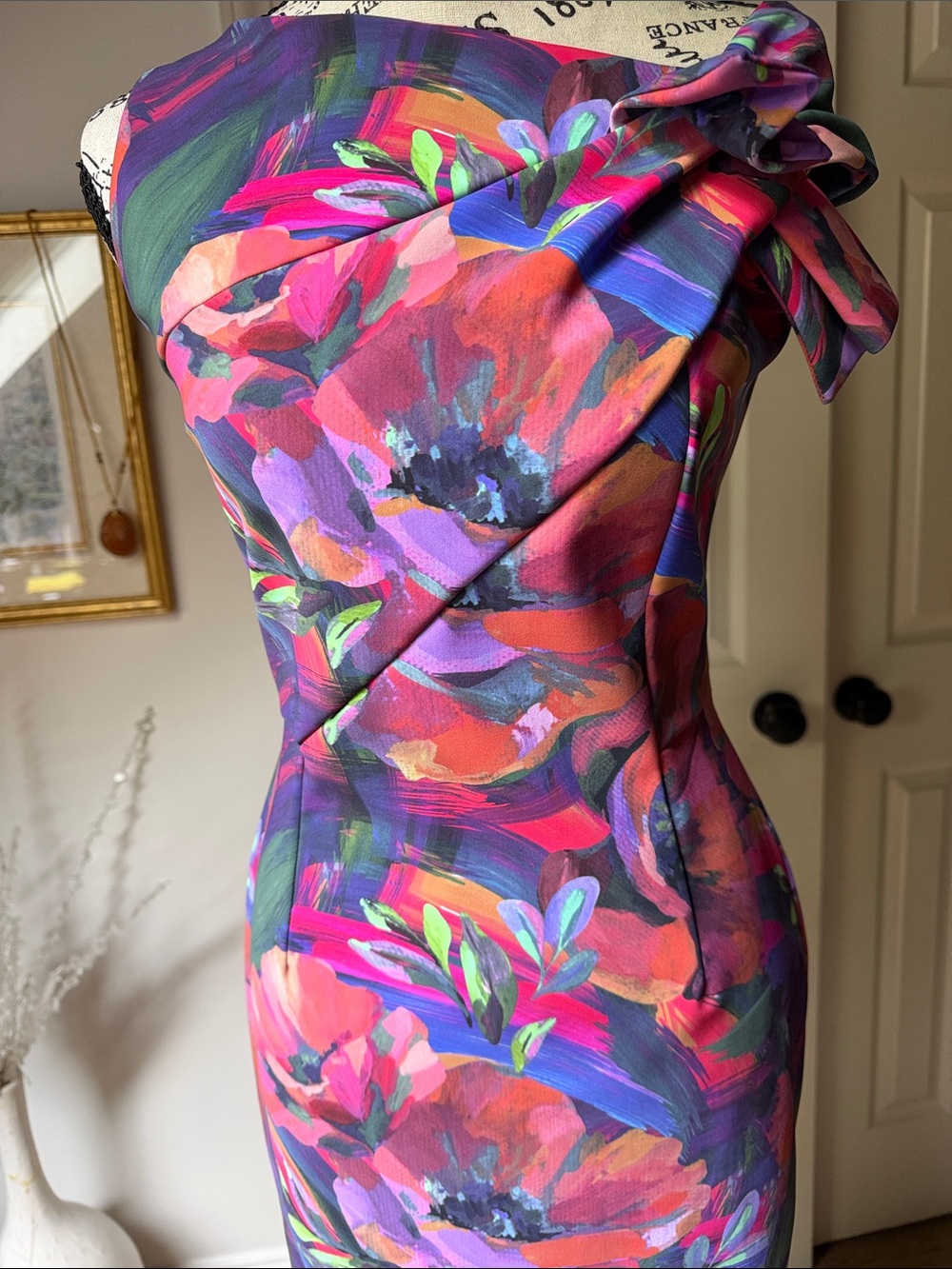 Chiara Boni One Shoulder Floral Dress - Multicolor - Picture 8 of 16